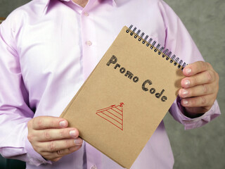 Business concept meaning Promo Code a with phrase on the sheet.