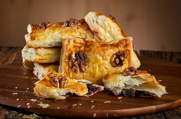 Pastry cookies with walnuts