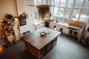 kitchen with New Year's decor