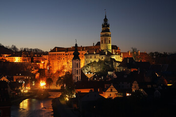 Fototapeta na wymiar Panoramic view of Cesky Krumlov. Czech republic
