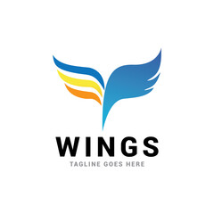 wings logo icon vector template.