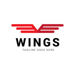 wings logo icon vector template.