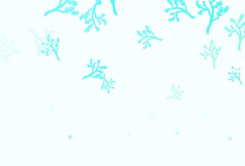 Light Green vector doodle texture with branches.