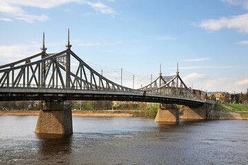 Starovolzhsky bridge in Tver. Russia