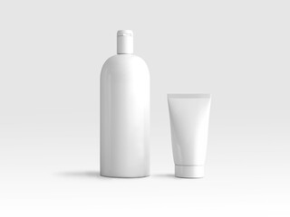 Cosmetic set mockup 3d rendering
