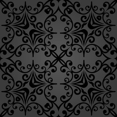 Seamless ornament. Modern background. Geometric modern dark pattern