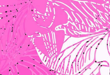 Light Pink vector template with chaotic shapes.