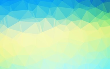 Light Blue, Yellow vector blurry triangle template.