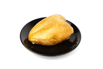 smoked chicken breast isolated on white