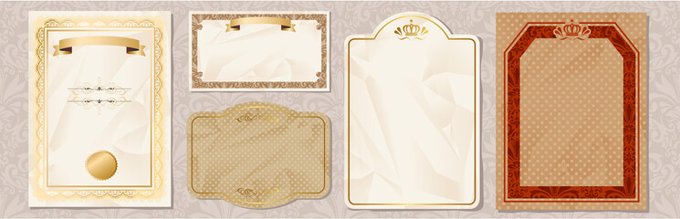 Set of voucher illustration vector