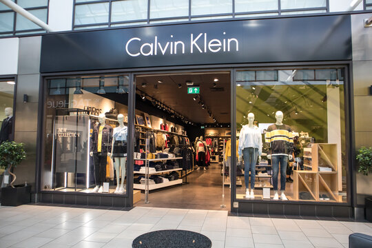 Exterior of Calvin Klein fashion clothing store shop showing