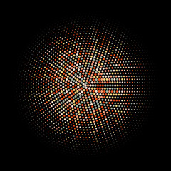 Dots, circle. halftone. Vector colored design element, template.