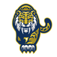Obraz premium Sabretooth mascot sport logo style