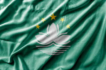 Waving detailed national country flag of Macau