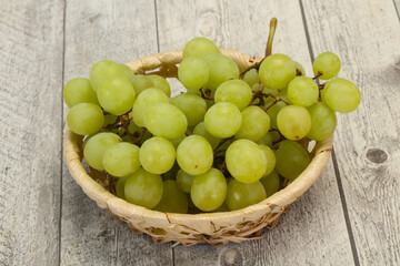 Sweet ripe Green grape branch