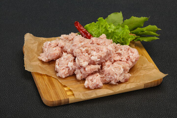 Homemade pork minced meat for cooking
