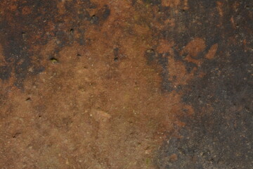 Close-up mountain stone in brown-gray shades. Background, top view