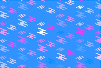 Light Pink, Blue vector pattern with narrow lines.