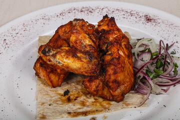 Grilled chicken wings bbq shashlick