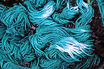 Green dyed rope