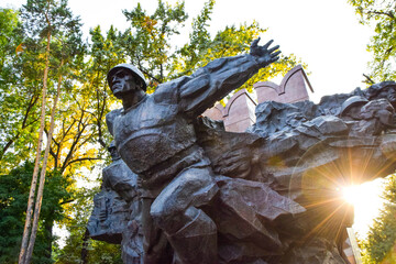 Fototapeta premium The Memorial of Glory or also named Memorial to the 28 Panfilov Guardsmen in Almaty, Kazakhstan