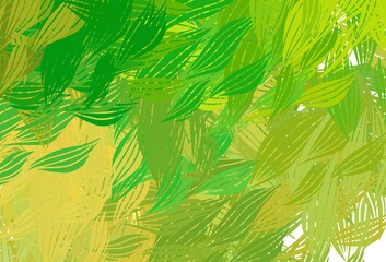 Light Green, Yellow vector template with chaotic shapes.