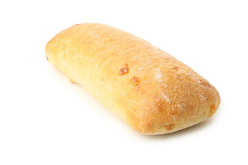 Fresh baked bread isolated on white background