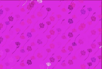 Light Purple vector doodle pattern.