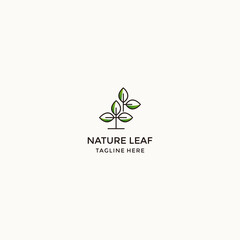 Leaf Nature Flower Logo Design Vector