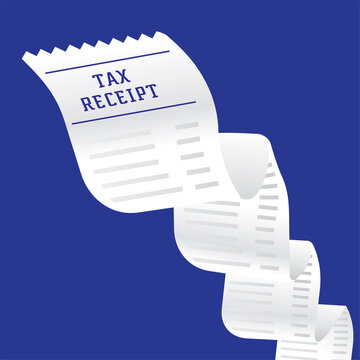 tax reciept paper unfold