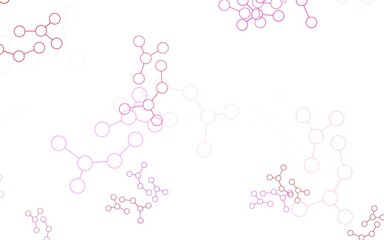 Light Pink, Red vector background with forms of artificial intelligence.