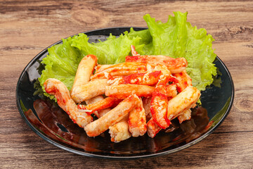 Natural luxury crab meat fillet