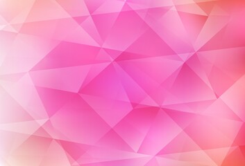 Fototapeta premium Light Pink vector gradient triangles template.