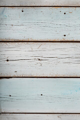 Fototapeta premium Light blue wooden background, texture of old wooden table, copy space