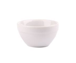 Sauce bowl isolated on white background. Empty ceramic bowl.