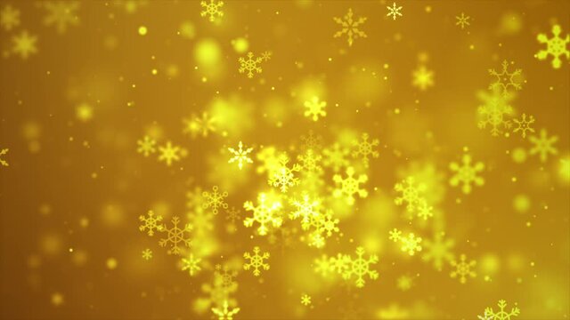 Abstract background the snowflake falling for Christmas celebration and decoration, Snow and particle video overlay on the dark background, with a depth of field effect