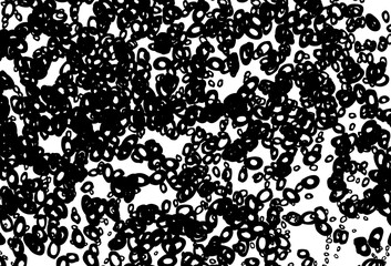Black and white vector pattern with spheres.