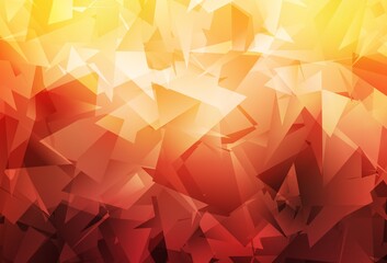 Light Red, Yellow vector low poly layout.