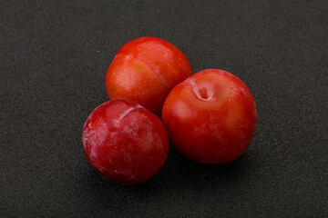 Ripe sweet tasty red plum