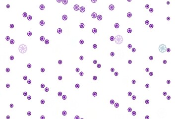 Light Purple vector template with ice snowflakes.