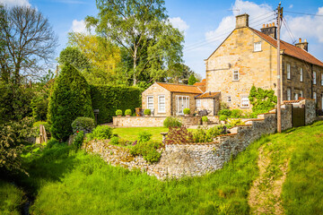 Hutton-le-Hole a small village in North York Moors National Park,  Yorkshire,  United Kingdom