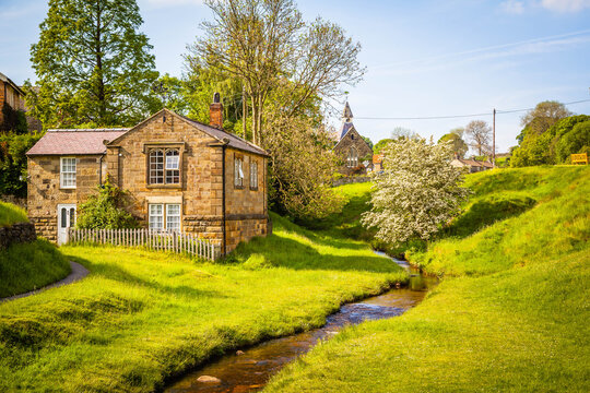 Hutton-le-Hole a small village in North York Moors National Park,  Yorkshire,  United Kingdom