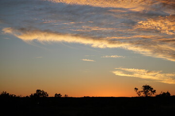 Fototapeta premium Colourful sky after sunset in Western Australia