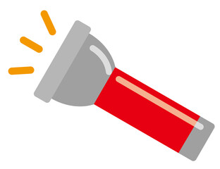 懐中電灯のシンプルなカラーアイコン 