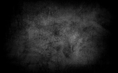 Old wall texture cement dark black gray  background abstract grey color design are light with white gradient background.
