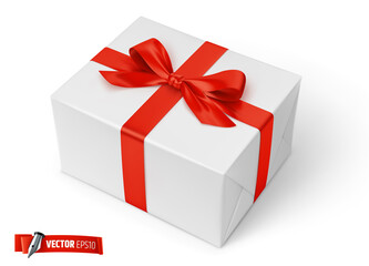 Paquet cadeau vectoriel sur fond blanc