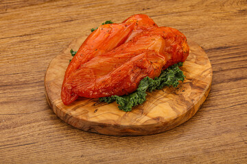 Smoked chicken breast with spices