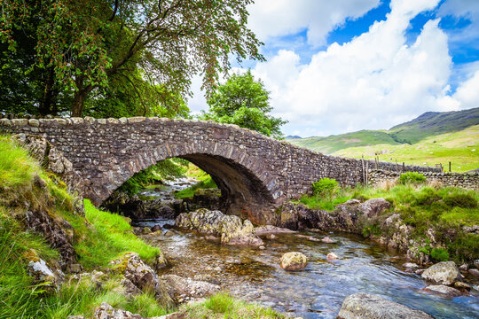 Bridge over the River Esk in the Lake district,  Cumbria,  United Kingdom