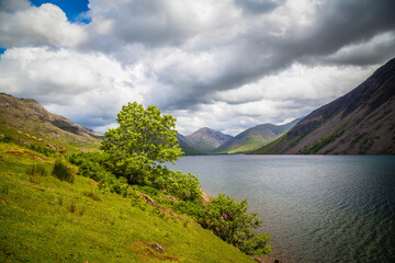 On the shores of Wastwater in the Lake district,  Cumbria,  United Kingdom