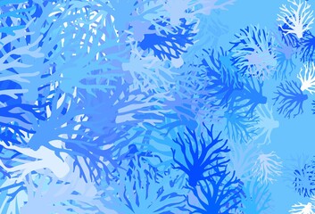 Light BLUE vector elegant wallpaper with branches.